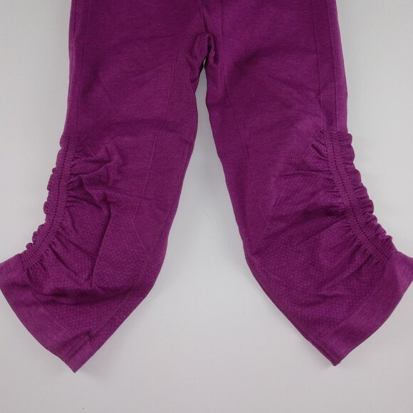 Lululemon In the Flow Crop Legging Women's Size 6 Heathered Regal Plum - Picture 3 of 7